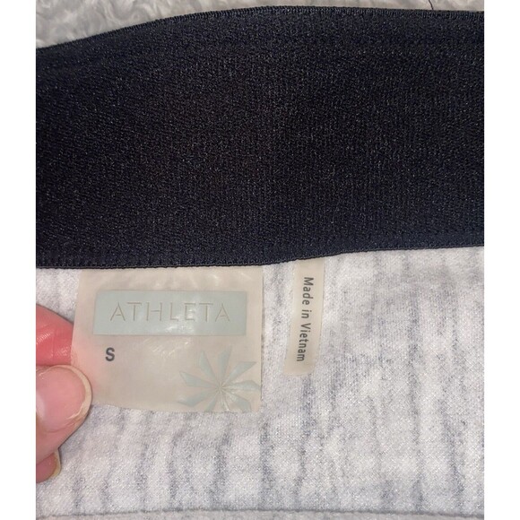 Athleta Mini Skirt Women's Size Small Chevron A-line Golf Black Gray Fleece Line - Picture 2 of 8